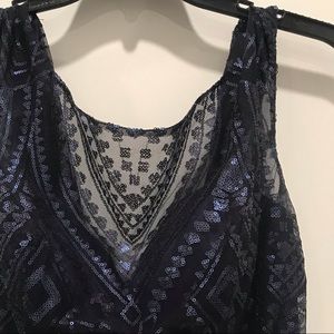Midnight Blue Sequined Gown